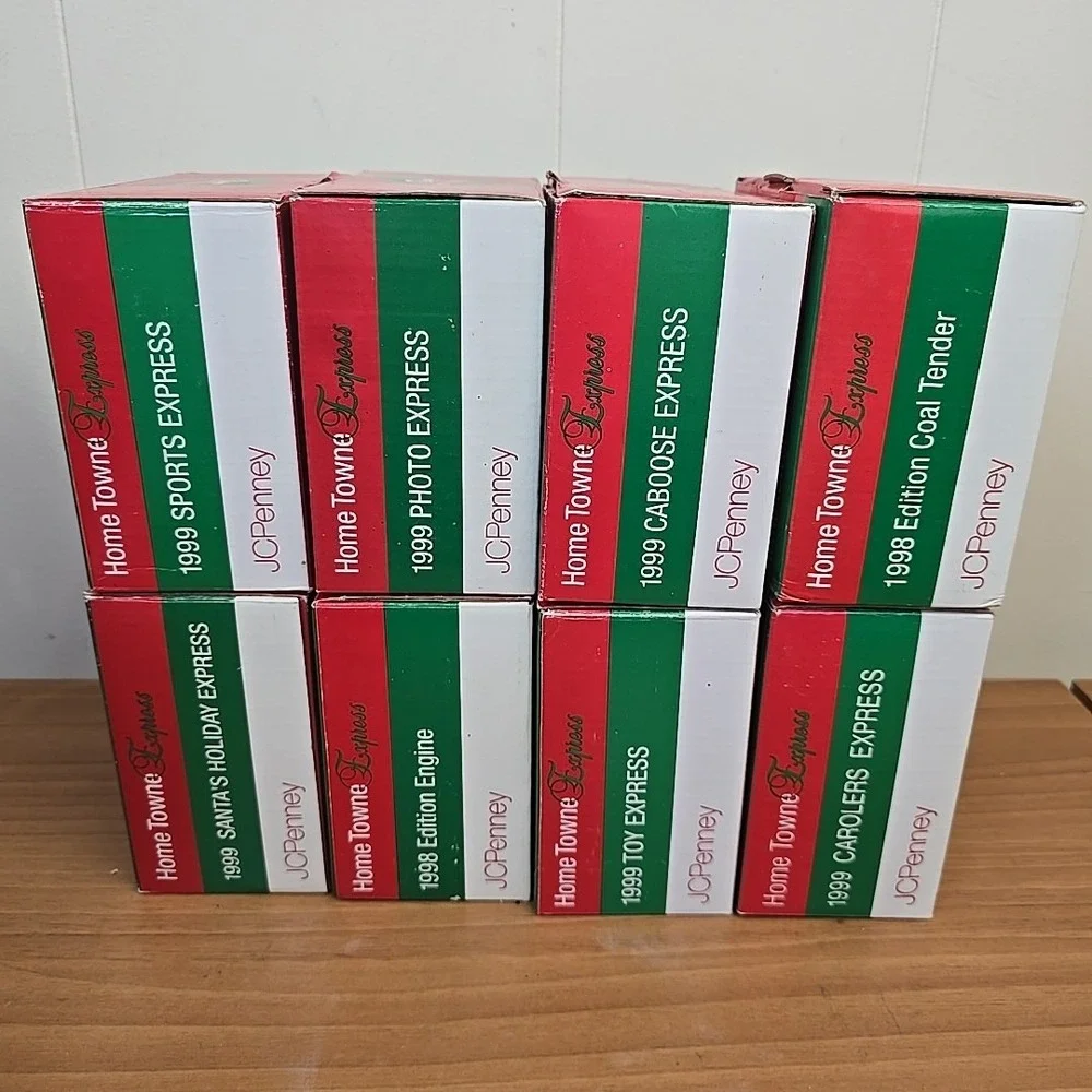 Home Towne Express‎ Train 8 Piece Set 1998 & 1999 JC Penney Edition Excellent